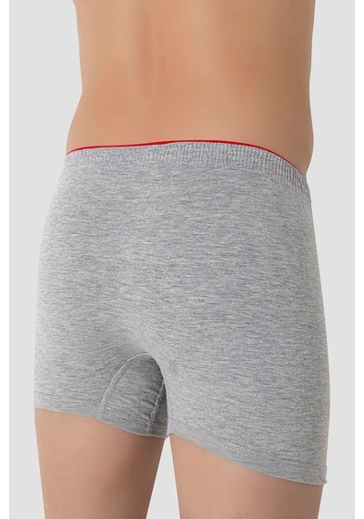 Astrid T Premium Rahat Giyim Pamuklu Giysi İç Çamaşır 6'lı Paket Gri Erkek Penye Havlu Bel Boxer %100 Pamuk