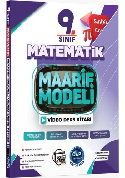 Çap Yayınları 9. Sınıf Matematik Maarif Video Ders Kitabı
