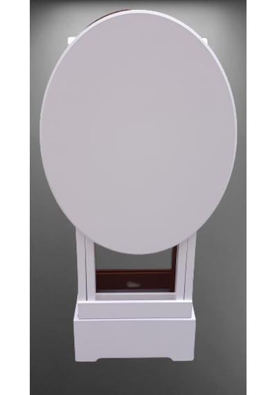 Çanta Zigon Sehpa Oval Model İkili Takım Ahşap Mdf Ceviz Ve Beyaz Renk Uyumu El Yapımı