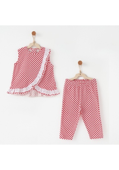 Andywawa Kız Bebek Takım 2 Parça Set Cherry Chatty Anw-ac26680 Kırmızı