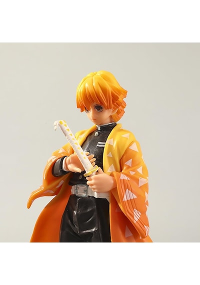 Demon Slayer Kimetsu No Yaiba Zenitsu Agatsuma Katana Aksiyon Figür Anime Oyuncak