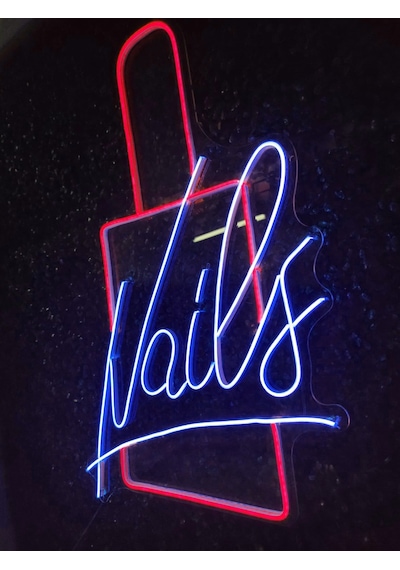 Nail Tırnak Manikür Pedikür Güzellik Merkezi Neon Led Tabela Dekoaratif 80x40cm