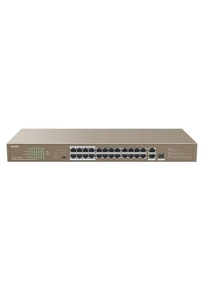 24port 250w Full Poe Tef1126p-24-250w 10/100/ 2x1000 1x Sfp Yönetilemez Switch Rackmount