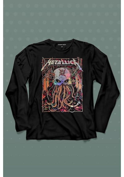 Metallica Musicposter Rock Metal Uzun Kollu Tişört Baskılı T-shirt 001