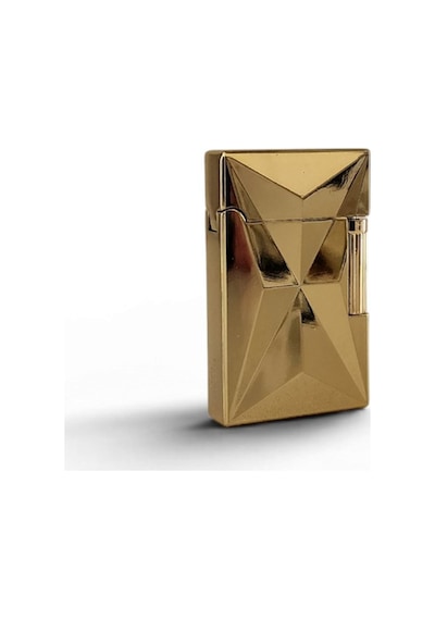 Premium Şampanya Altın Elmas Kesim Metal Çakmak - Lüks Rose Gold Serisi