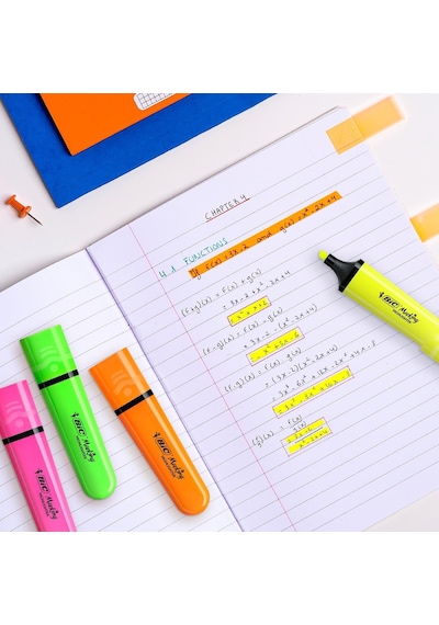 Bic Marking Flat Fosforlu Kalem Sarı 12 Adet Sarı