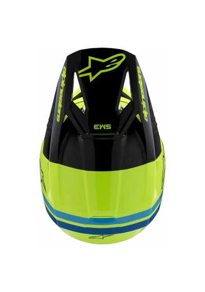 Alpinestars Sm3 Youth Radium Off-road Çocuk Genç Motosiklet Kaskı Sarı Siyah Mavi