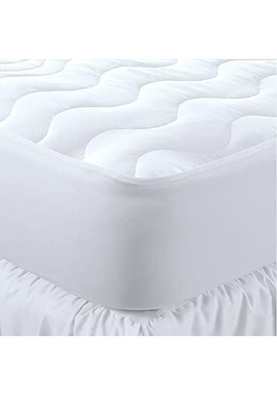 Kapitone Fitted Su Sıvı Geçirmez Yatak Koruyucu Alez, Beyaz, 80x130cm Açık Gri