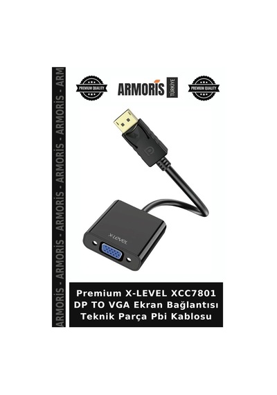 Premium X-level Xcc7801 Dp To Vga Ekran Bağlantısı Teknik Parça Pbi Kablosu