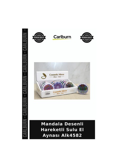 Özel Üretim Aksesuar Mandala Desenli Hareketli Sulu El Aynası Alk4582