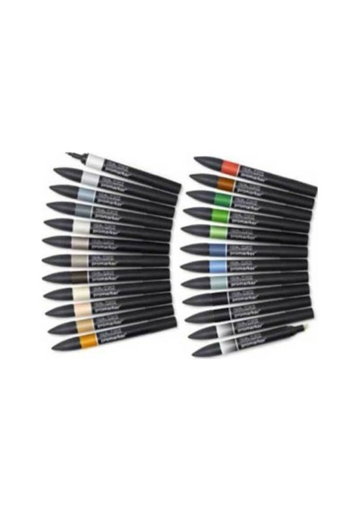 Winsor Newton Promarker Çift Uçlu Keçeli Kalem 24'lü - Mimarlık T
