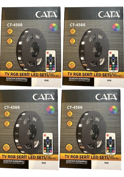 Cata Ct-4566 Tv Rgb Şerit Led Seti Kumandalı 4 Adet