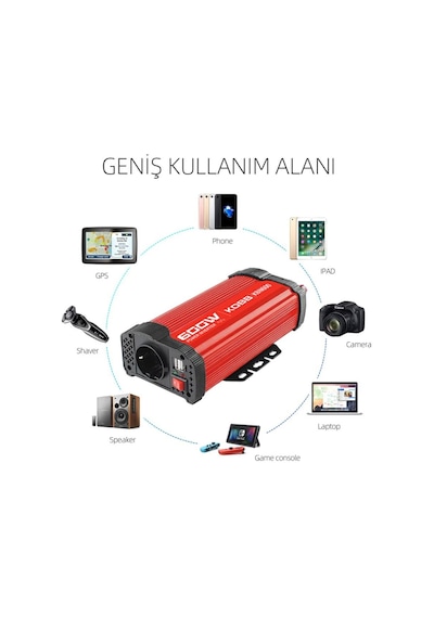 Kobb Kbn600 12v/220v 600watt Modifiye Sinüs Dönüştürücü İnvertör