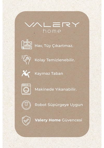 Vl Yıkanabilir Kaymaz Tabanlı Luna Kesme Rulo Halı Yolluk Gri-krem