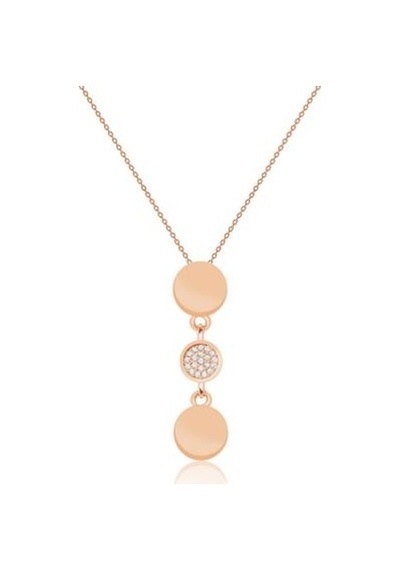 Tektaş - Pembe Altın 14 Ayar Geometrik Kolye N11.45680