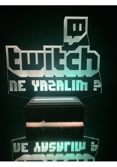 Kişiye Öze Hediye Twitch 3D Led Gece Lambası