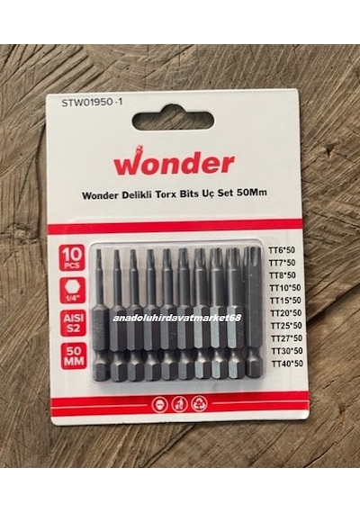 Wonder Mıknatıslı Tork Uç Seti Tork Uç Takımı T6mm Den T40 Kadar 10pcs