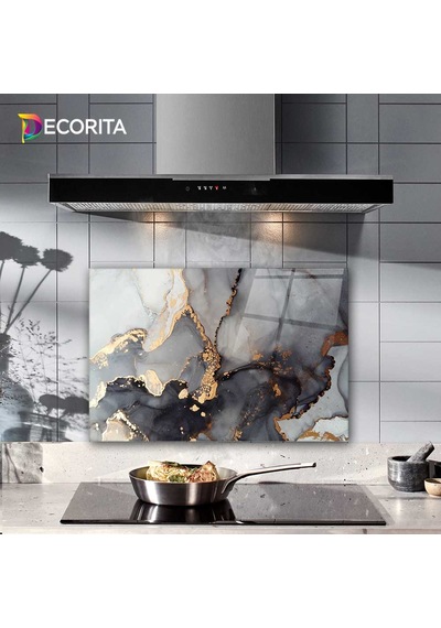 Decorita Cam Ocak Arkası Koruyucu|Stark MermerGörünümlü|40cmx60cm