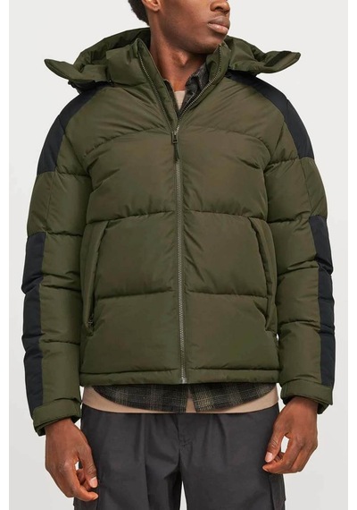 Jack & Jones Jcoaero Erkek Şişme Mont Yeşil
