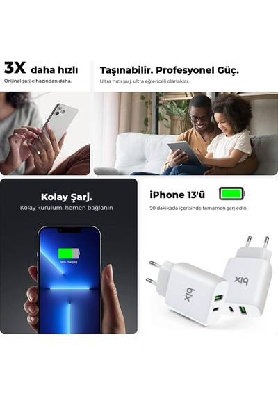 Zh-2u41t 25w Pd 3.0 Type-c & Usb-a Çift Bağlantı Noktalı Hızlı Şarj Adaptörü, Huawei, İphone 15/14/13/12/pro Max, İpad Air/pro Ve Daha Fazlası İle Uyumlu