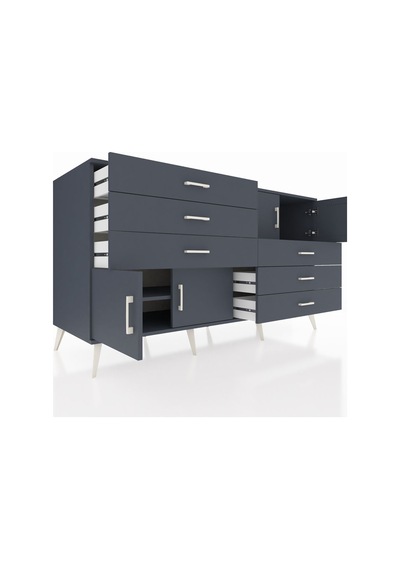 Kronos Konsol 2 Raflı 6 Çekmeceli 4 Kapaklı 176x59x99 Antrasit-antrasit Antrasıt/antrasıt - Antrasıt Kronos Konsol 2 Raflı 6 Çekmeceli 4 Kapaklı 176x59x99 Antrasit-antrasit Antrasıt/antrasıt - Antrasıt
