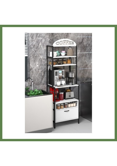 Bezos Metal Kahve Köşesi Beyaz 196 Cm Hb006