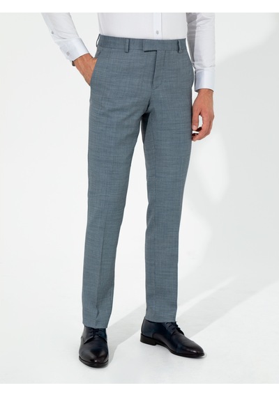Cacharel Açık Lacivert Slim Fit Yün Karışımlı Kumaş Pantolon