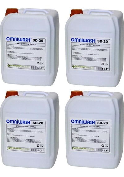 Omniwash Sd-20 Çamaşır Suyu Extra 5000ml 4 Adet 4'lü Set