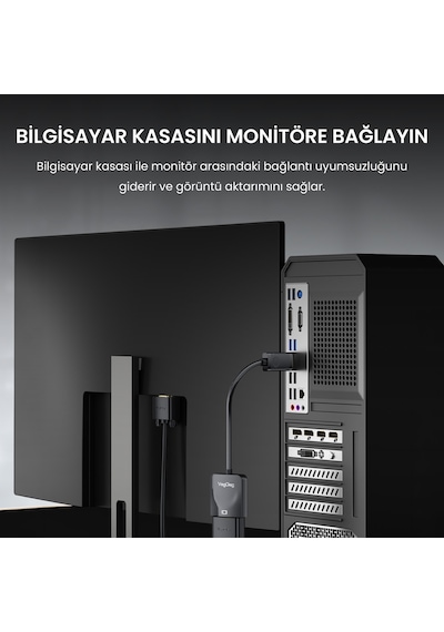 Veggieg Mini Displayport Dp To Vga Full Hd 1080p 60hz Çevirici Dönüştürücü Adaptör