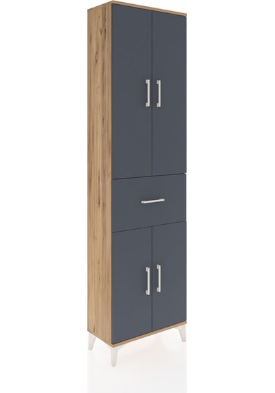 Arges Dolap 2 Raflı Tek Çekmeceli Tek Askılı 60x30x221 Çam-an... Çam