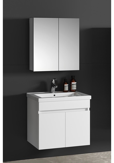 Çiğdem 65 Cm Beyaz Balon Mdf Seramik Lavabolu Asma Banyo Dolabı Takımı Çiğdem 65 Cm Beyaz Balon Mdf Seramik Lavabolu Asma Banyo Dolabı Takımı