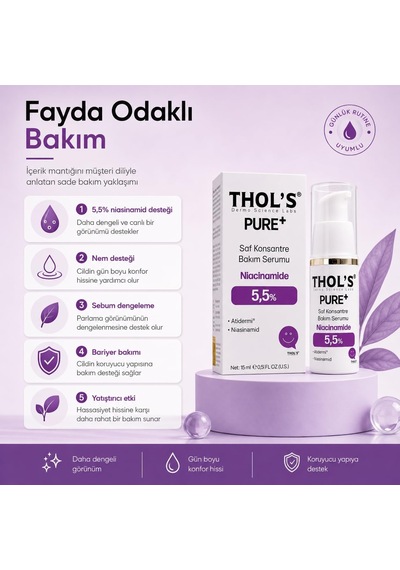 's Pure+ Niacinakarın Bölgesi 5,5% Saf Konsantre Bakım Serumu - 15 Ml