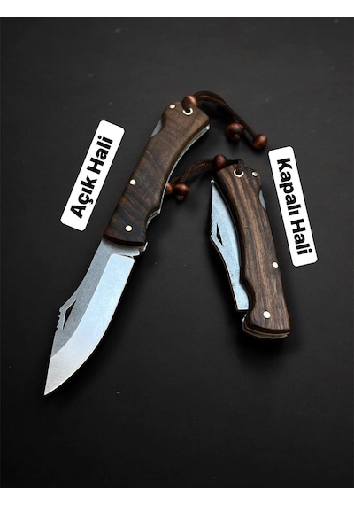 El Yapımı Outdoor Kamp Çakı Kahverengi