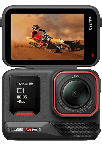 Insta360 Ace Pro 2 Motosiklet Kiti Aksiyon Kamerası Siyah