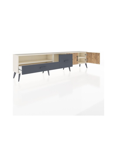 Arges Tv Ünitesi 2 Raflı 2 Çekmeceli 2 Kapaklı 220x30x51 Aytaşı-çam/antrasit Atlas Çam/antrasıt - Aytası Arges Tv Ünitesi 2 Raflı 2 Çekmeceli 2 Kapaklı 220x30x51 Aytaşı-çam/antrasit Atlas Çam/antrasıt - Aytası