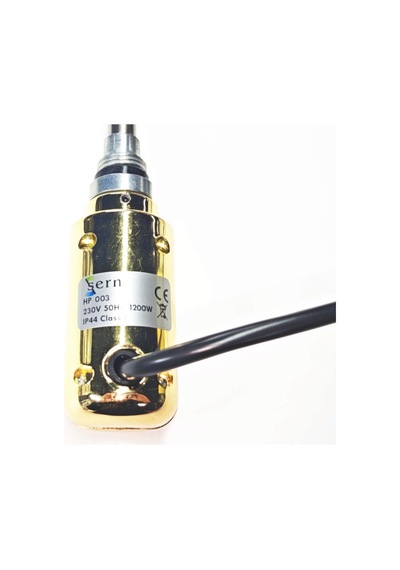 Sern Havlupan Isıtıcı Rezistans 1200w Gold Renk On/off Hp03 Model 230v L:900mm Fişli Cr304 80 C Limit Termostatlı 1/2'' Yarım Parmak