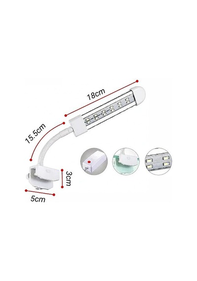 Coco 5w Kristal Led Akvaryum Aydınlatma Lambası 130 Mm Rgb Klipsli J-120 707-j-120
