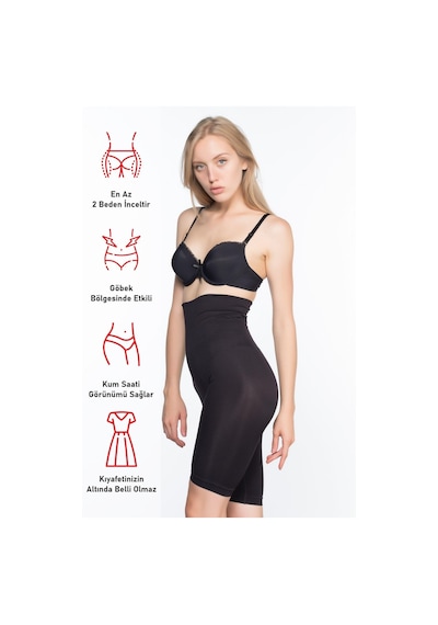 Siyah Mı Emay 3200 Pantolon Altı Soft Double Boxer Korse Siyah