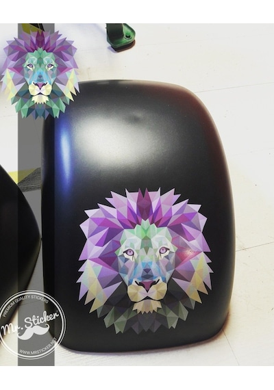 Bay Etiket An12 Triangle Tasarim Aslan Sticker