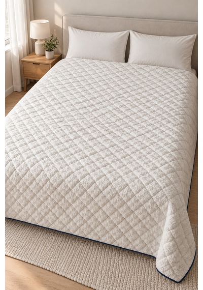 Cloud Soft Çift Taraflı Mikrofiber Peluş Çift Kişilik Yatak Örtüsü 200x220 Cm Gri