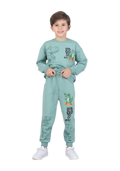 Erdem Kıds Erkek Çocuk Dinozor Baskılı Pijama Takımı İki İplik Eşofman Takımı Okul İkili Takım Mint Yeşili Mint Yeşili Erdem Kıds Erkek Çocuk Dinozor Baskılı Pijama Takımı İki İplik Eşofman Takımı Okul İkili Takım Mint Yeşili Mint Yeşili
