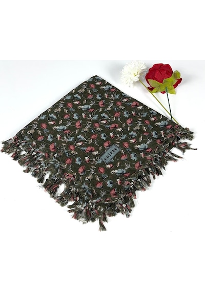 Eripek Sökme Boncuklu Tülbent 06576 Haki Yeşil