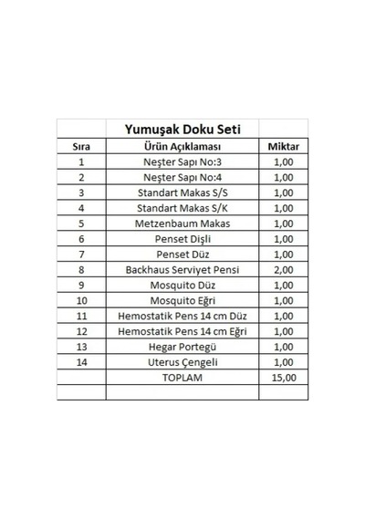 Yumuşak Doku Seti