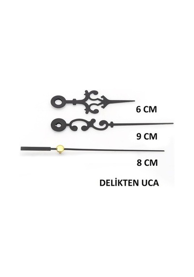 2 Adet Duvar Saati Mekanizması , Askısız , Şaft Uzunluğu 16 Mm ,