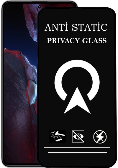 Xiaomi Poco F5 Pro Tam Kaplayan Anti Statik Görünmez Safir Ekran Koruyucu Hayalet Cam