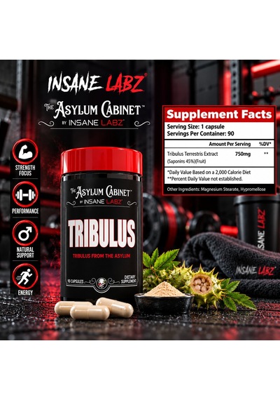 Insane Labz Acs, Tribulus %45 Saponins 750 Mg 90 Caps