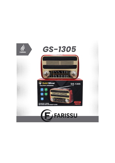 Gold Sılver Gs-1305 Nostaljik Taşınabilir Radyo Ürün Açıklaması