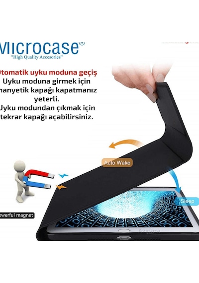 Microcase Apple Uyumlu iPad Pro 11 2024 Tablet İle Sleeve Serisi Mıknatıs Kapak Standlı Kılıf - Slorta Kılıf