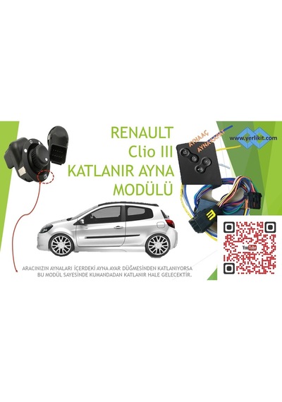 Renault Clio3 Kilide Duyarlı Ayna Kiti