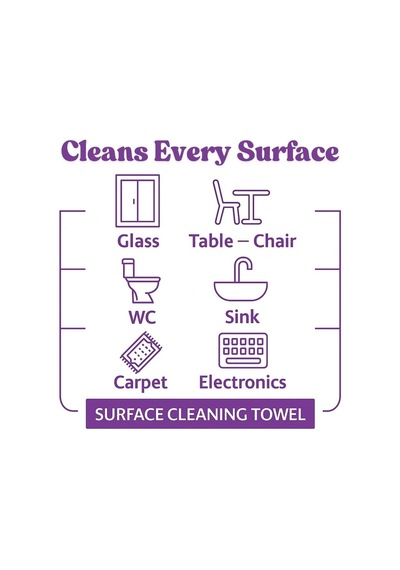 Easy Clean Orkide Bahçesi Yüzey Temizlik Havlusu Mendili 100 Yaprak